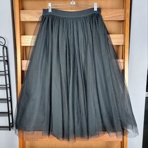 Bailey 44 Black Tulle Midi Skirt, Sz S NYE